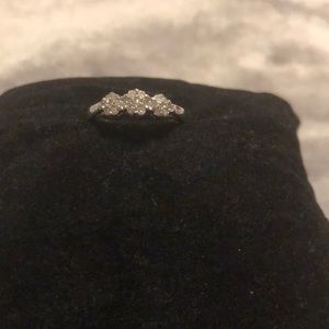 Sterling Silver and Diamond Ring